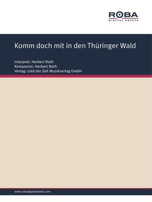 cover image of Komm doch mit in den Thüringer Wald